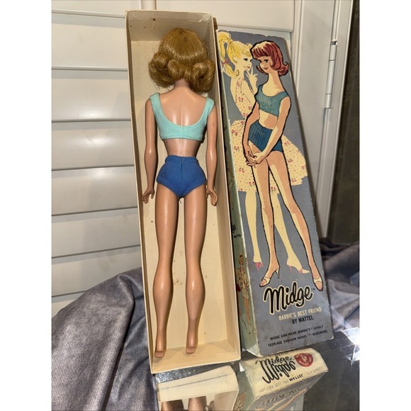 1962 BARBIE Best Friend MIDGE Doll  Original Box w/‎ Papers- VINTAGE Mattel #860 - Picture 11 of 11